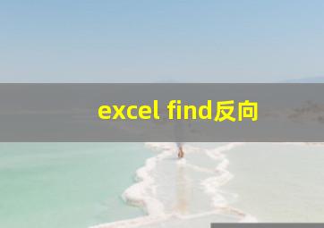 excel find反向